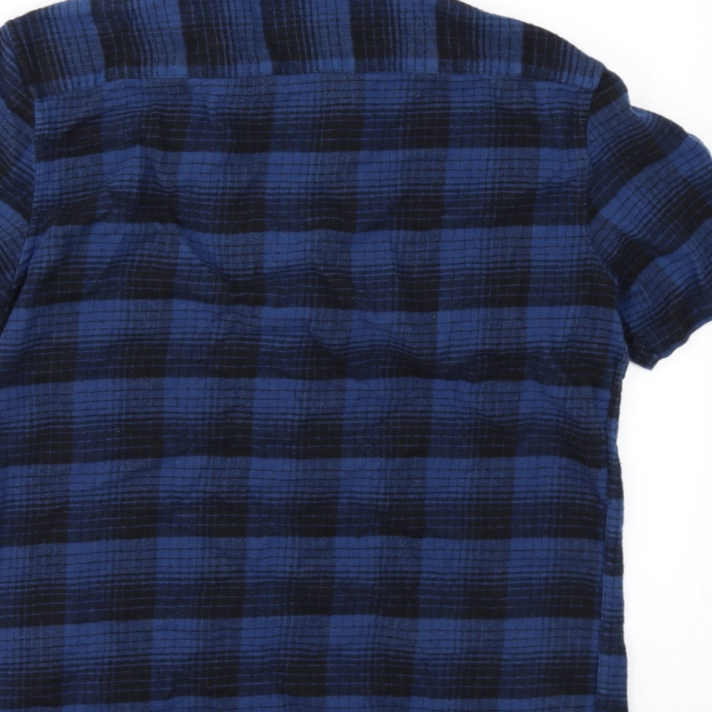 ASOS Mens Blue Check   Button-Up Size S