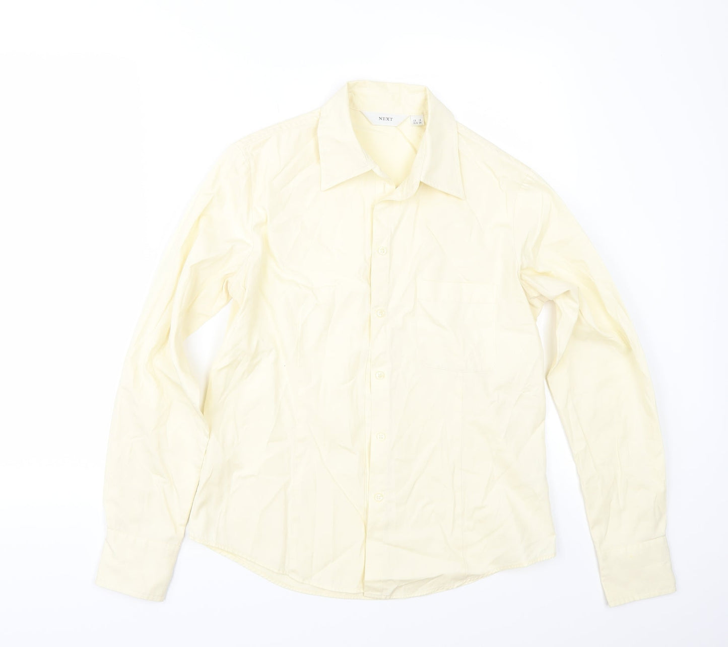 Womens UK Size 10 NEXT Yellow Tunic Button-Up