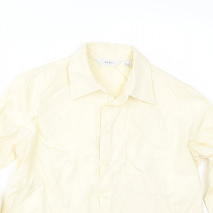 Womens UK Size 10 NEXT Yellow Tunic Button-Up