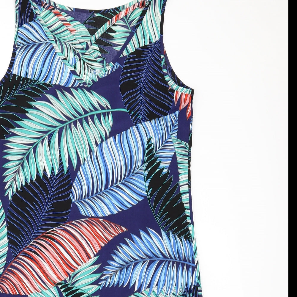 M&Co Womens Blue Floral  Shift  Size 10