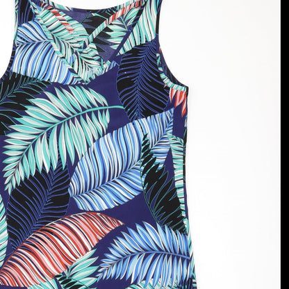 M&Co Womens Blue Floral  Shift  Size 10