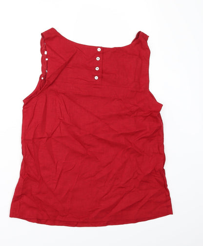 Womens UK Size 8 Marks and Spencer Red Camisole Tank