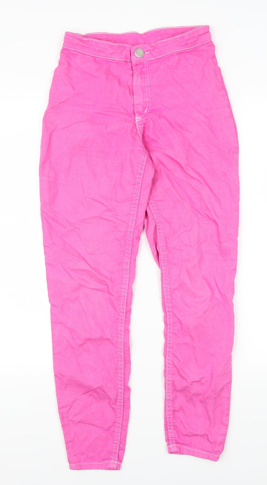 New Look Womens Pink  Denim Straight Jeans Size 6 L27 in