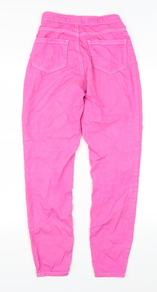 New Look Womens Pink  Denim Straight Jeans Size 6 L27 in