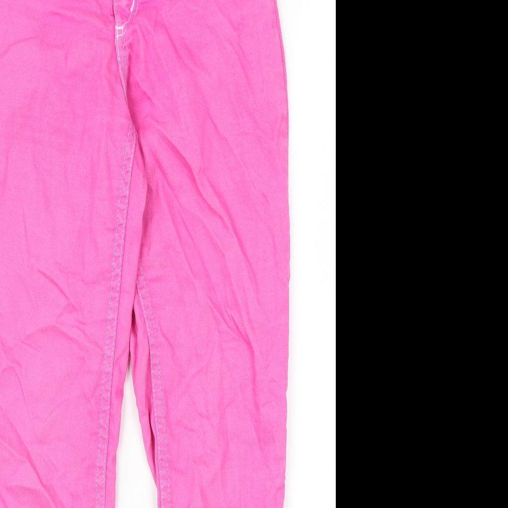 New Look Womens Pink  Denim Straight Jeans Size 6 L27 in