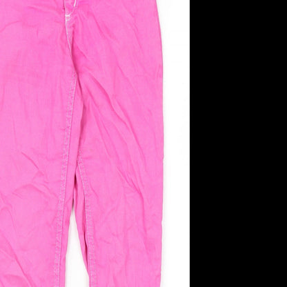 New Look Womens Pink  Denim Straight Jeans Size 6 L27 in