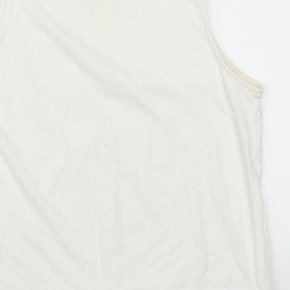 Womens UK Size 8 New Look White Basic Tank