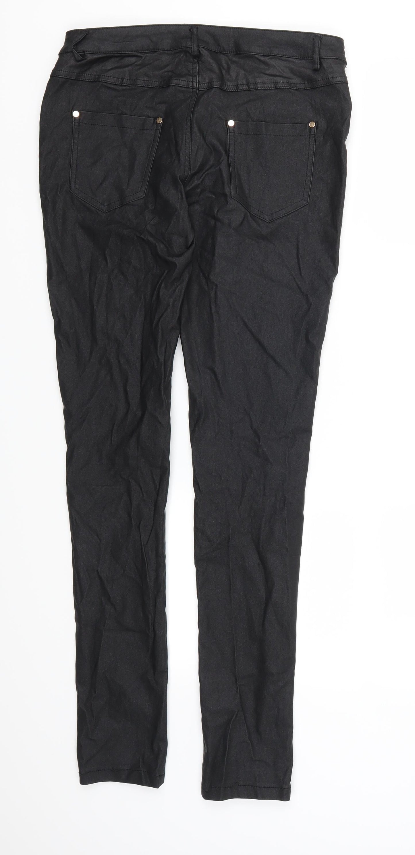 King of Fashion Womens Black   Trousers  Size 30 in L30 in