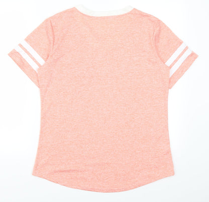 Womens UK Size L Preworn Pink Basic T-Shirt