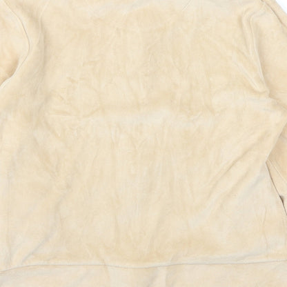 Brand and care label for Active women’s beige full zip sweatshirt, size UK 12
