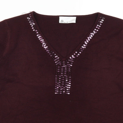 BHS Womens Red   Pullover Jumper Size 14