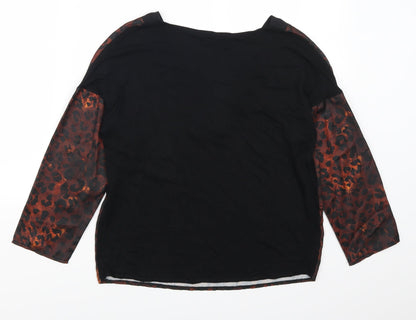 Womens UK Size XS Mango Brown Basic T-Shirt