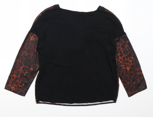 Womens UK Size XS Mango Brown Basic T-Shirt