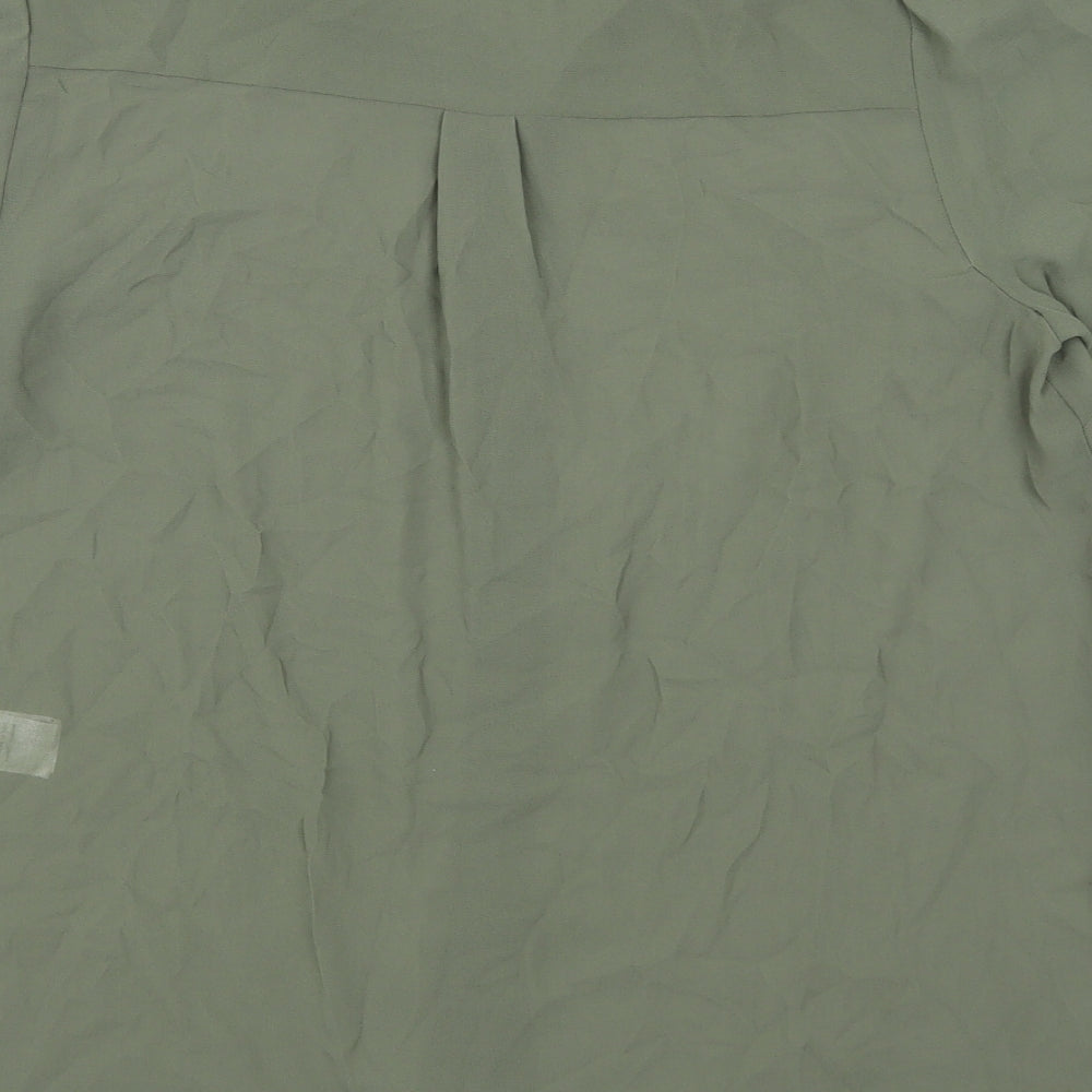 Womens UK Size 6 New Look Green Basic Button-Up