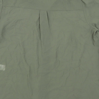Womens UK Size 6 New Look Green Basic Button-Up