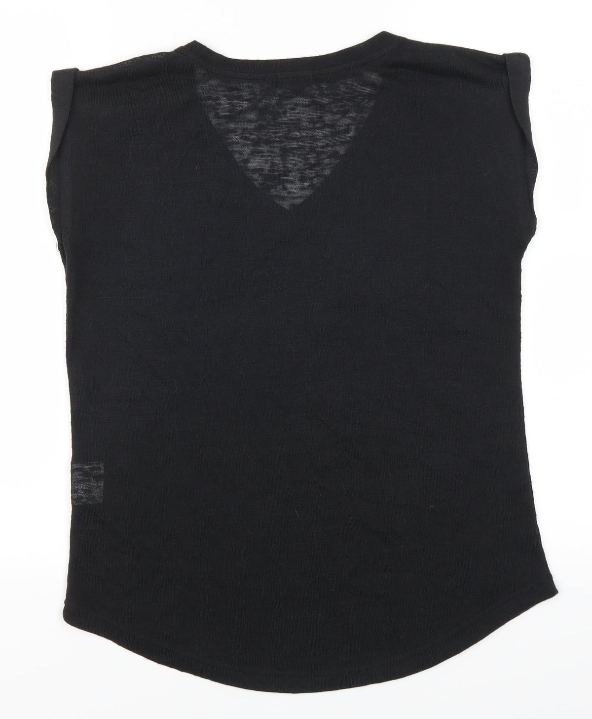 Back view of Noa.n Paris women’s black basic t-shirt, size M