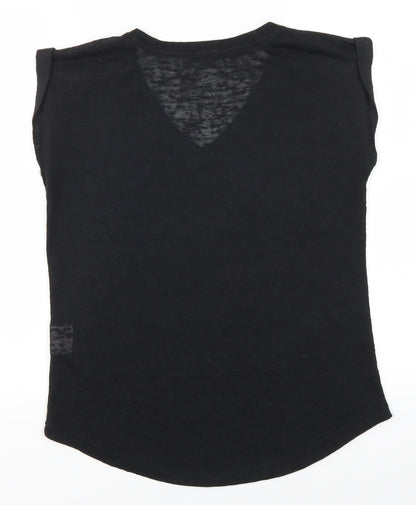 Back view of Noa.n Paris women’s black basic t-shirt, size M