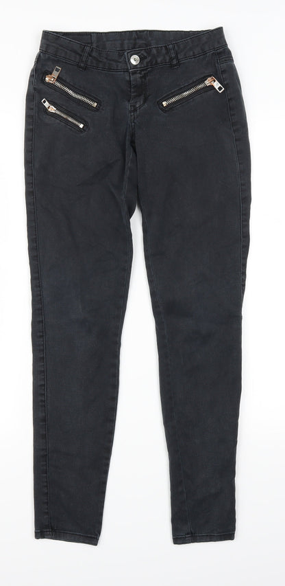 Mango Womens Grey  Denim Straight Jeans Size 6 L29 in