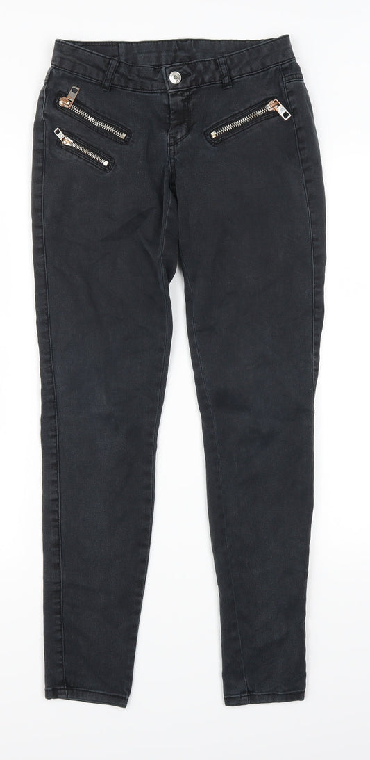 Mango Womens Grey  Denim Straight Jeans Size 6 L29 in