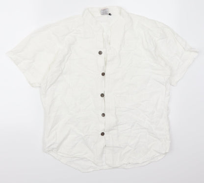 And Made Collection Mens White    Button-Up Size S