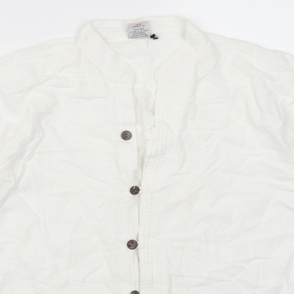 And Made Collection Mens White    Button-Up Size S