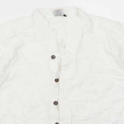And Made Collection Mens White    Button-Up Size S