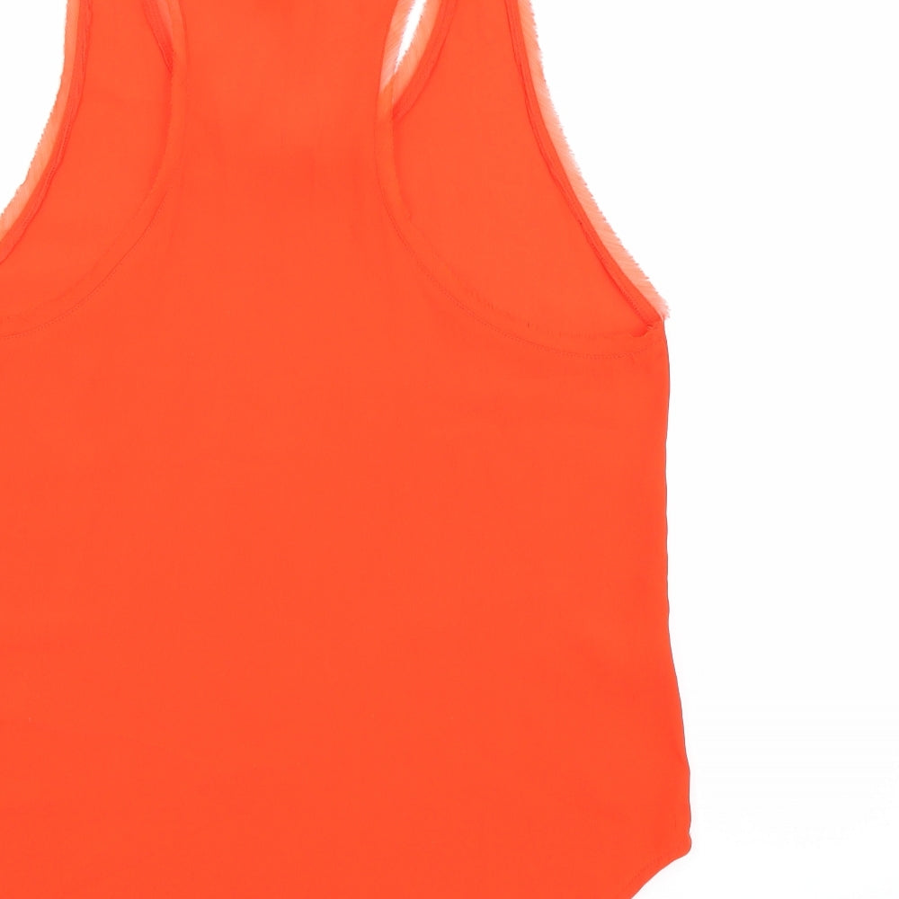 Womens UK Size 10 H&M Orange Basic Tank