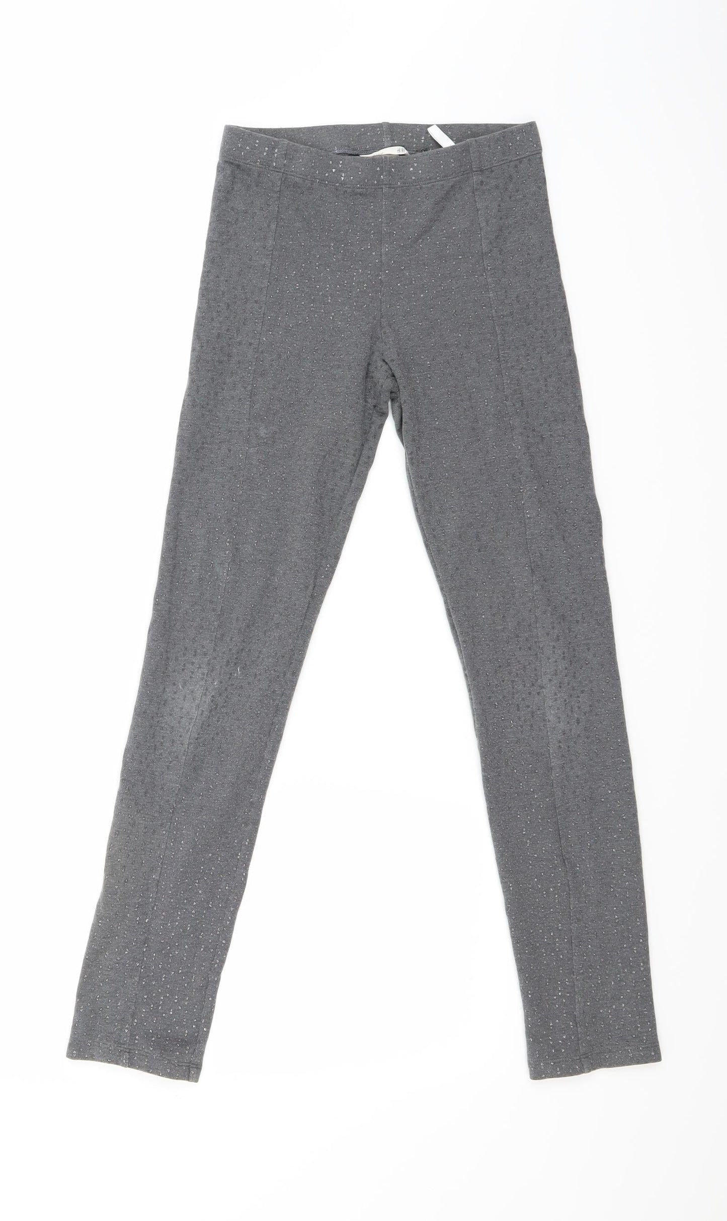 H&M Girls Grey Geometric  Carrot Trousers Size 12-13 Years