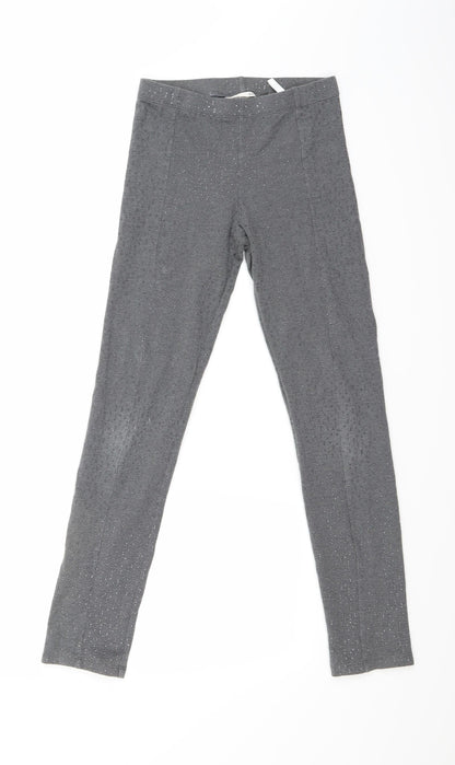 H&M Girls Grey Geometric  Carrot Trousers Size 12-13 Years