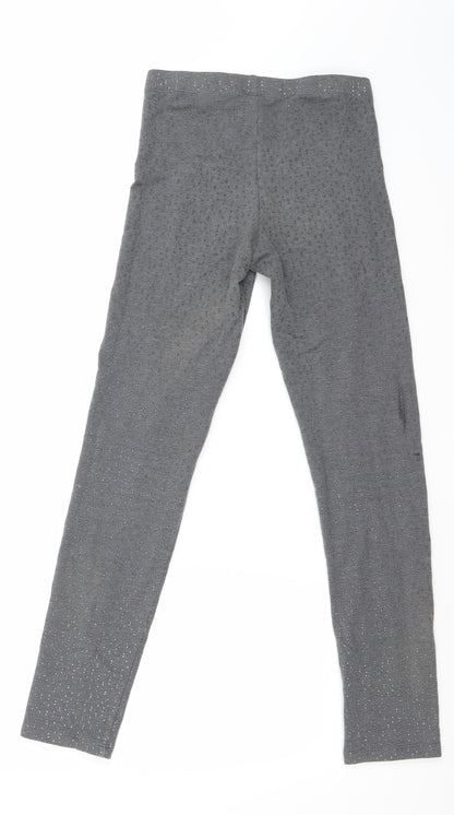 H&M Girls Grey Geometric  Carrot Trousers Size 12-13 Years