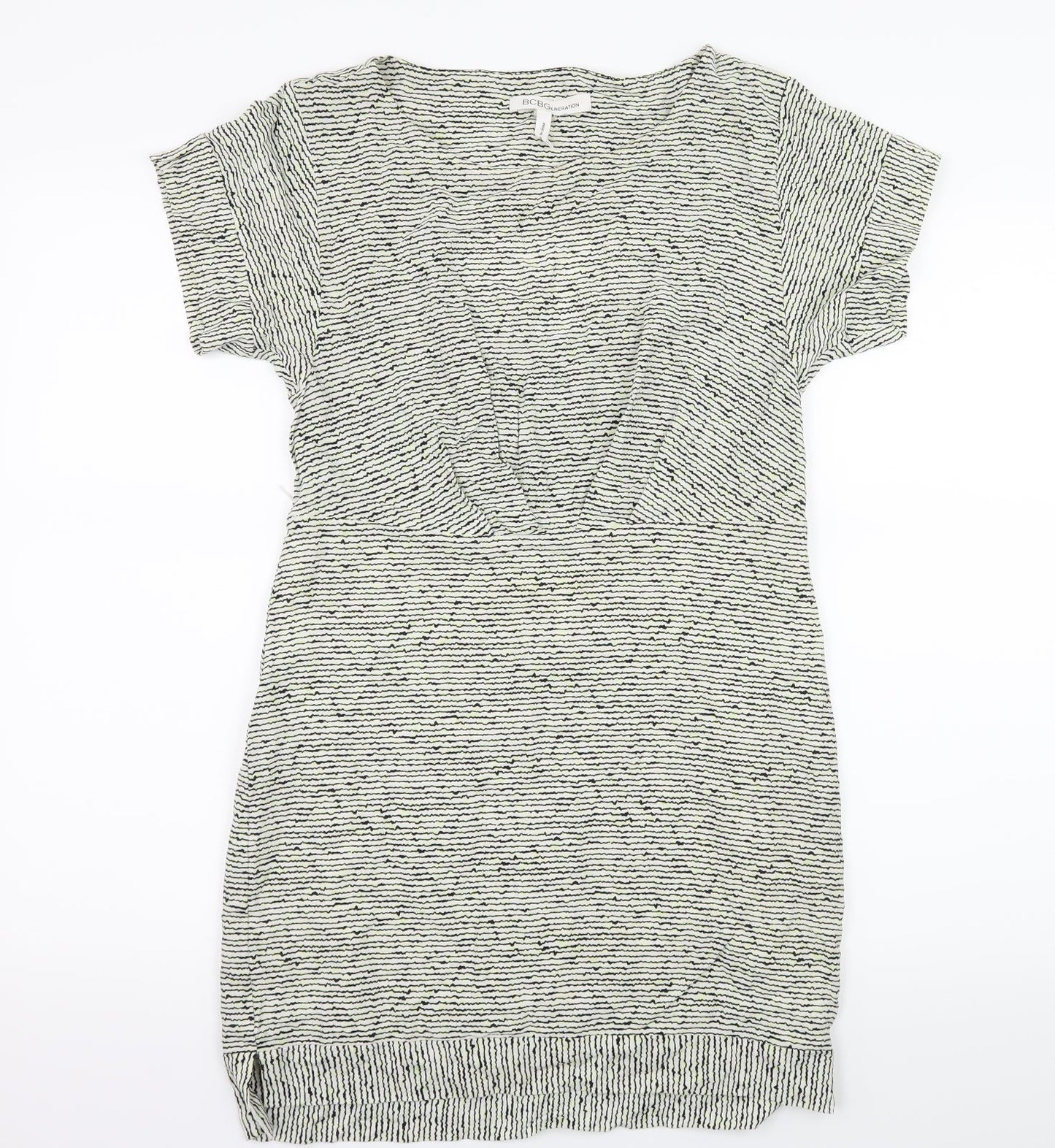 BCBGeneration Womens Ivory Striped  A-Line  Size XS  - Open back