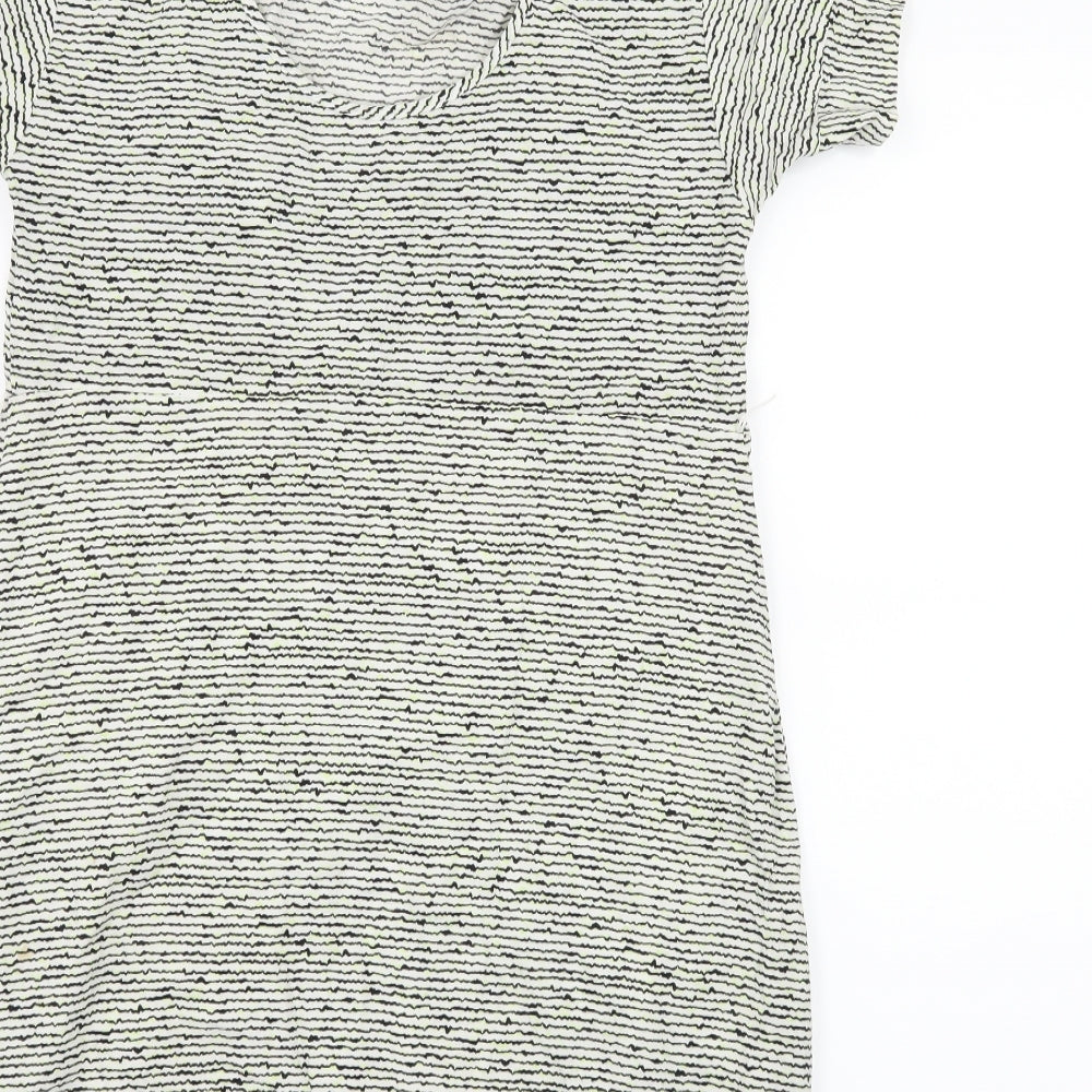 BCBGeneration Womens Ivory Striped  A-Line  Size XS  - Open back