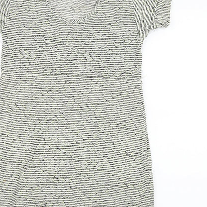 BCBGeneration Womens Ivory Striped  A-Line  Size XS  - Open back