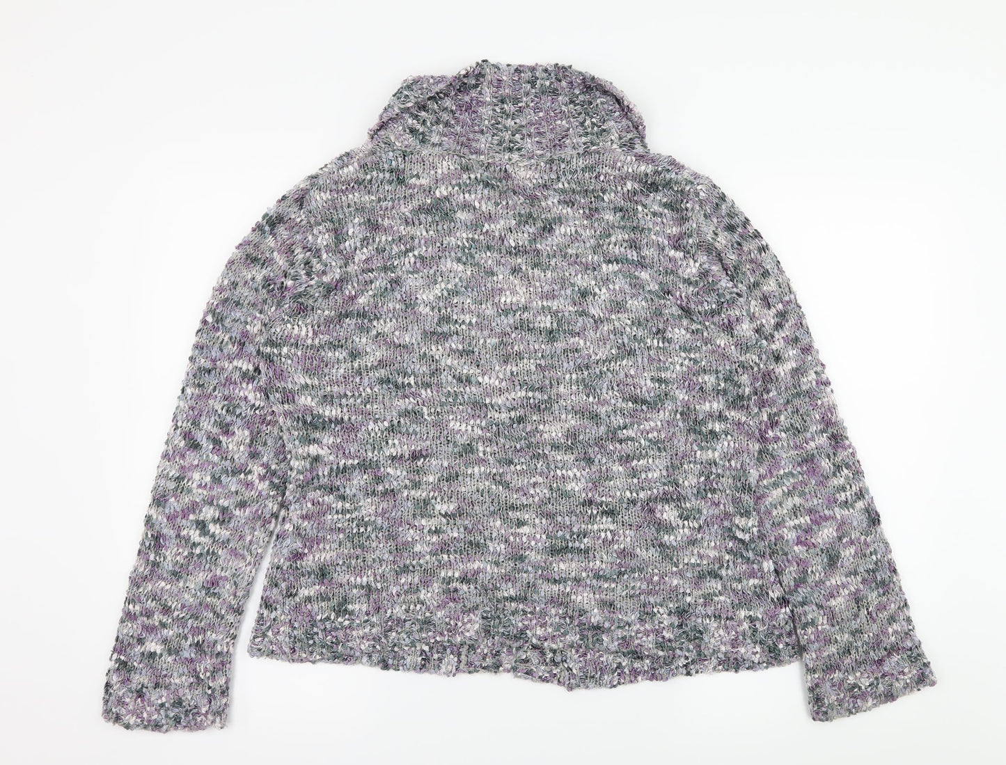 Preworn Womens Purple  Knit Cardigan Jumper Size M