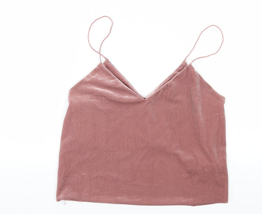 Bershka Womens Purple  Velvet Camisole Tank Size XS