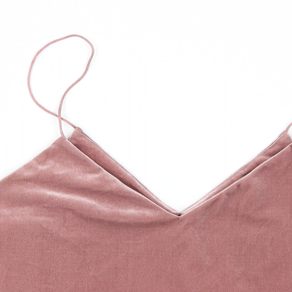Bershka Womens Purple  Velvet Camisole Tank Size XS