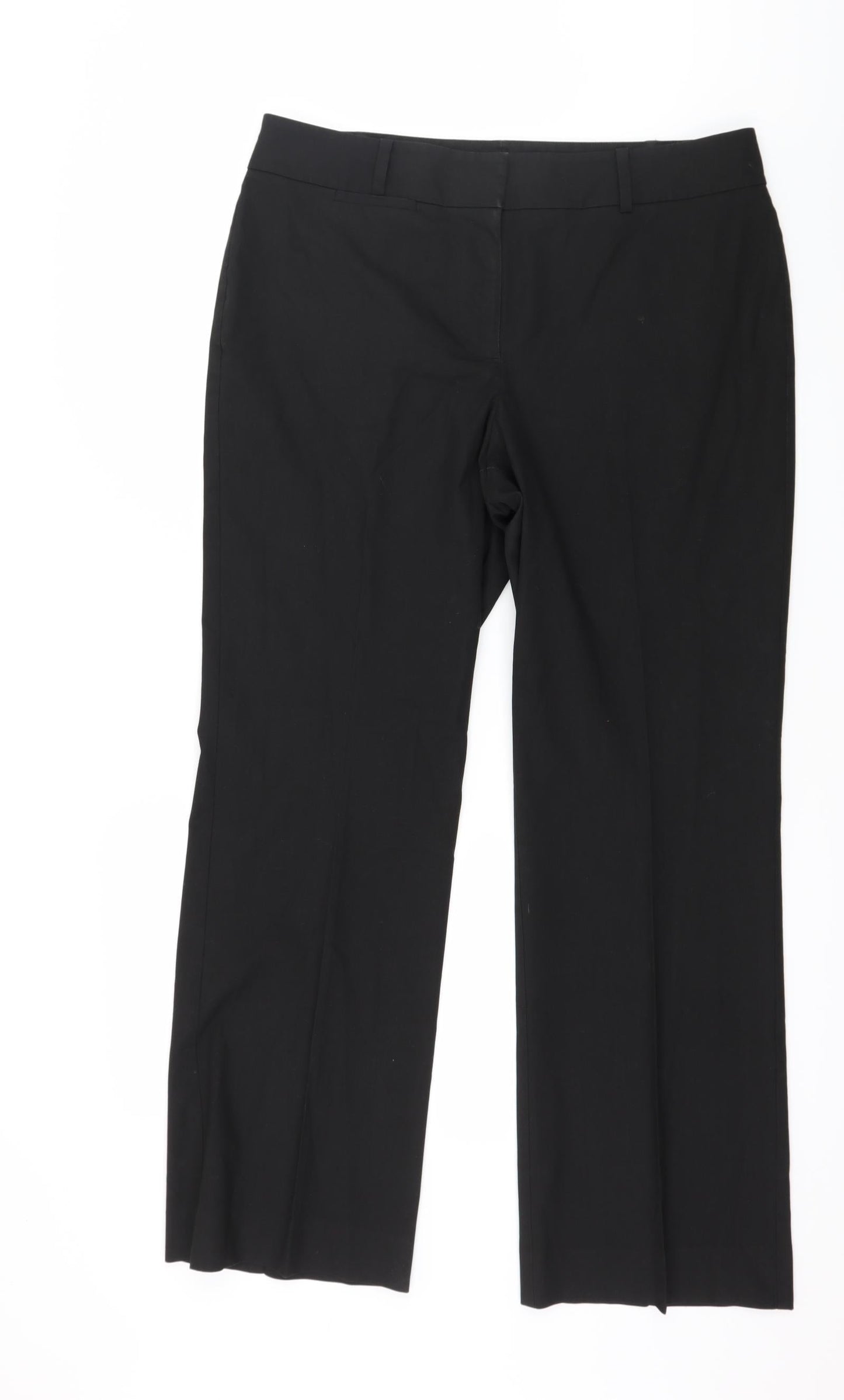 Womens UK Size 12 Ann Taylor Regular Fit  Black Trousers
