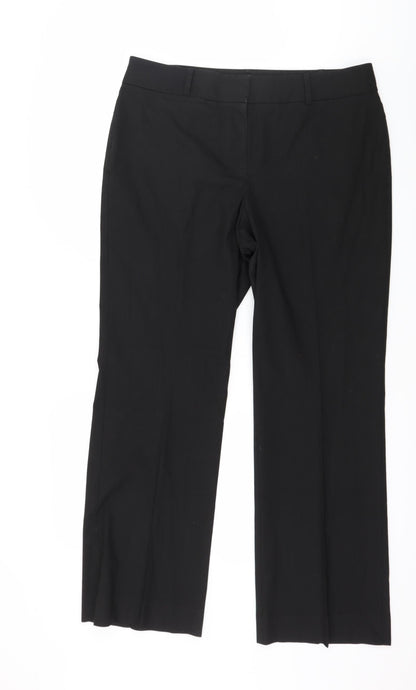 Womens UK Size 12 Ann Taylor Regular Fit  Black Trousers