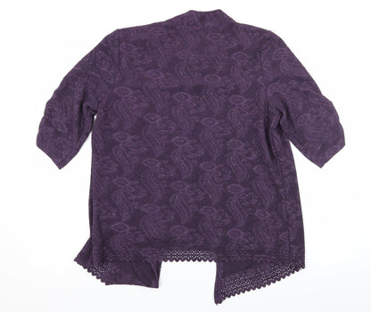 Womens UK Size L Anna Rose Purple Basic Blouse