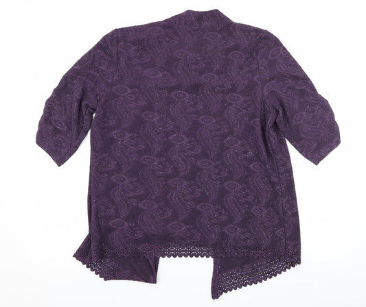 Womens UK Size L Anna Rose Purple Basic Blouse
