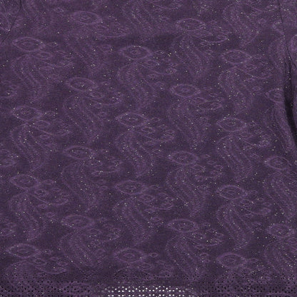 Womens UK Size L Anna Rose Purple Basic Blouse