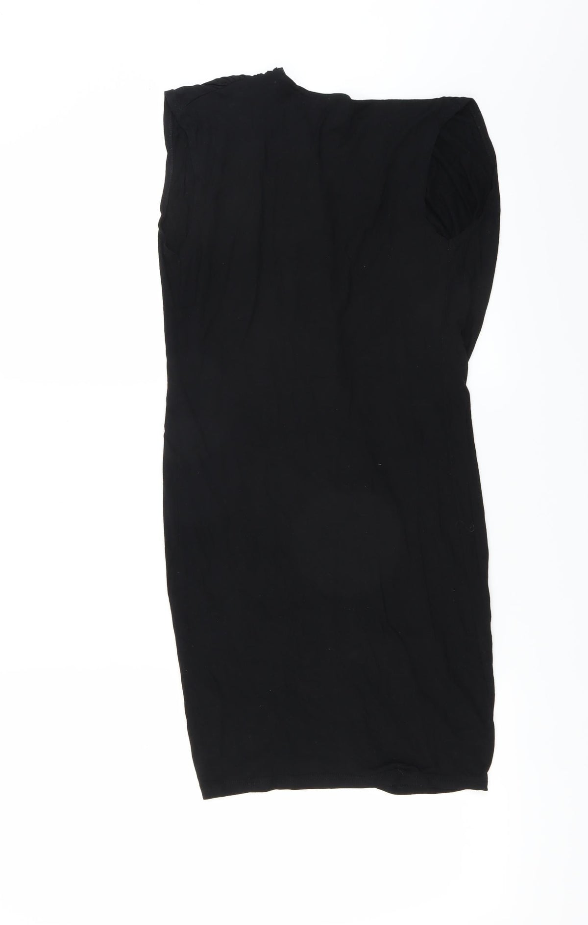 Back view of paper sun women’s black mini, size S