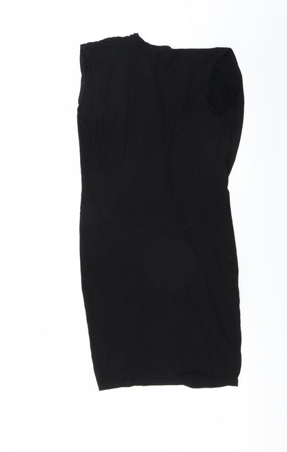Back view of paper sun women’s black mini, size S