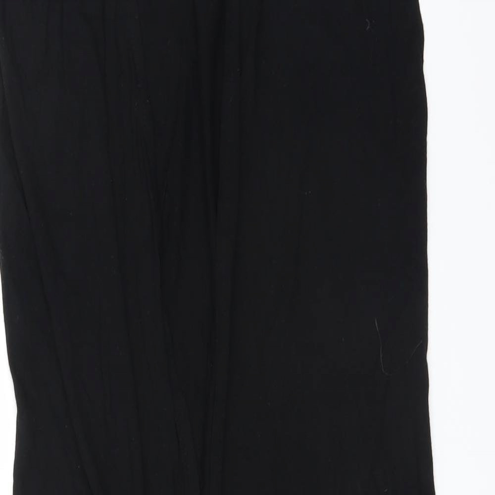 Close-up detail of paper sun women’s black mini, size S