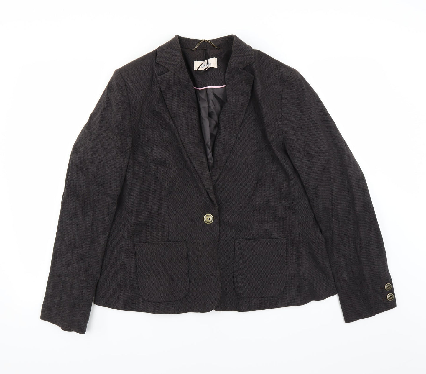 Womens UK Size 18 Classic Regular Brown Suit Jacket