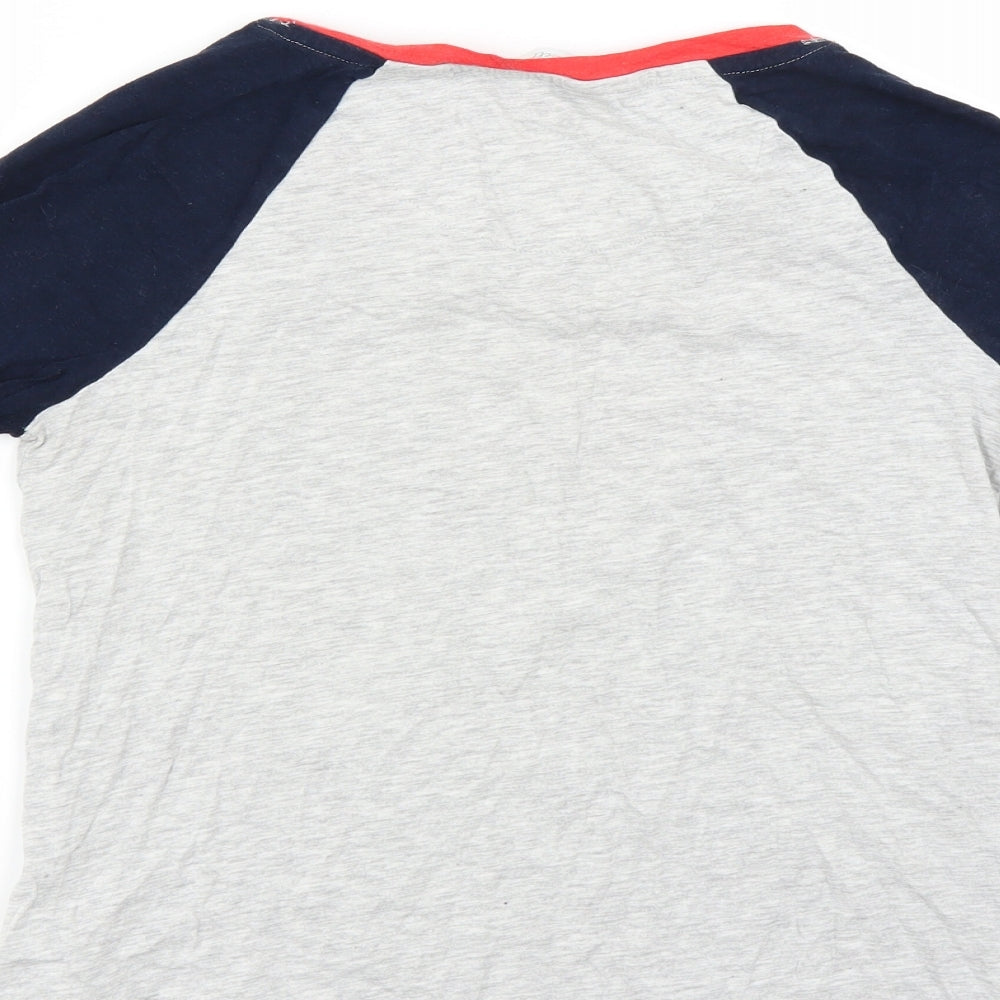 Marks and Spencer Womens Grey Solid  Top Pyjama Top Size 6  - bonne nuit