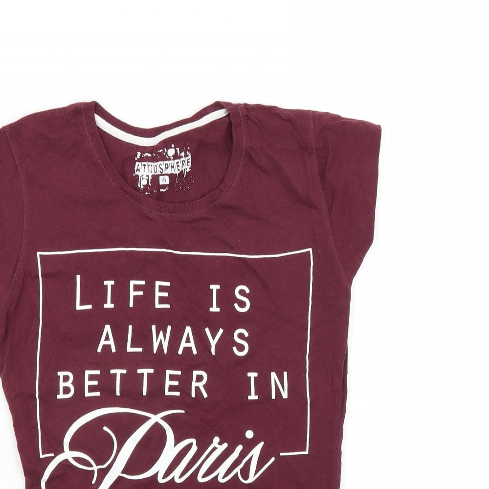 Primark Womens Purple   Basic T-Shirt Size 6