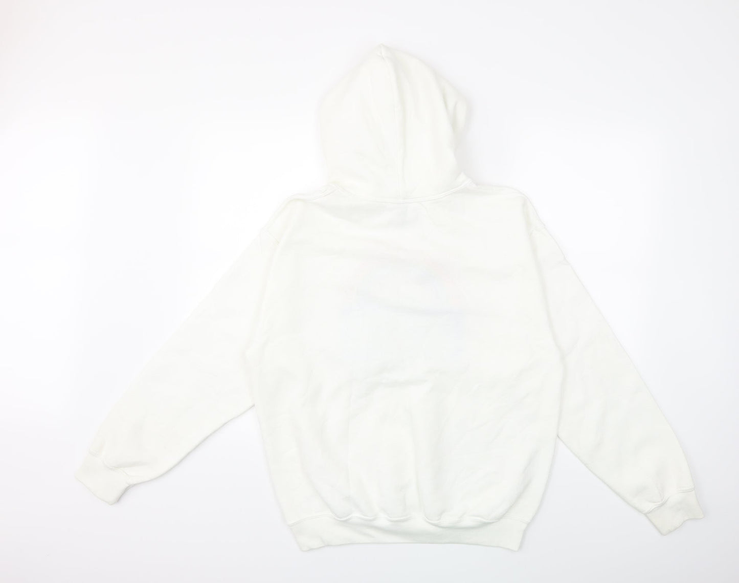 Gildan Womens White   Pullover Hoodie Size M  - thank you nhs