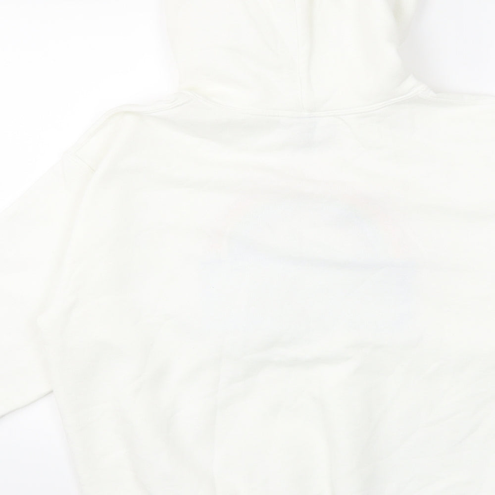 Gildan Womens White   Pullover Hoodie Size M  - thank you nhs