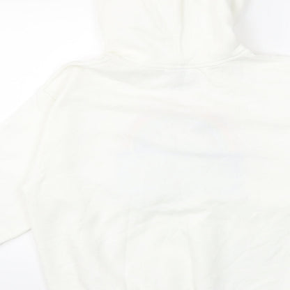 Gildan Womens White   Pullover Hoodie Size M  - thank you nhs